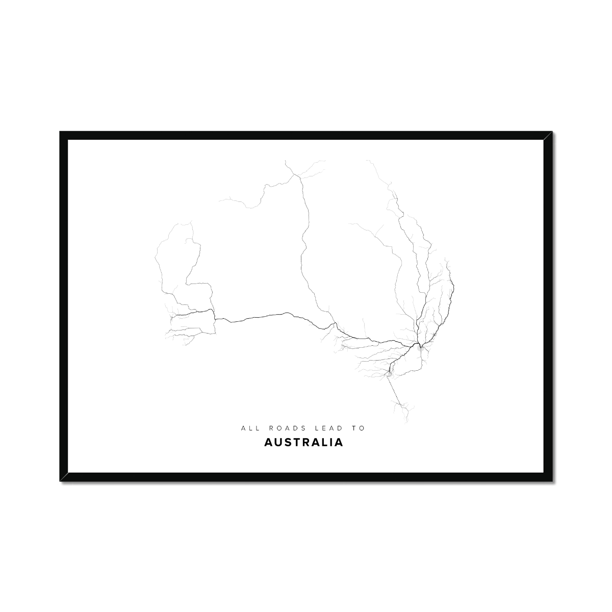All roads lead to Australia Fine Art Map Print