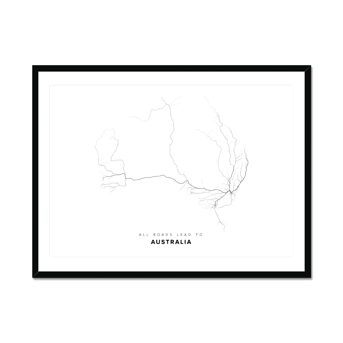 All roads lead to Australia Fine Art Map Print