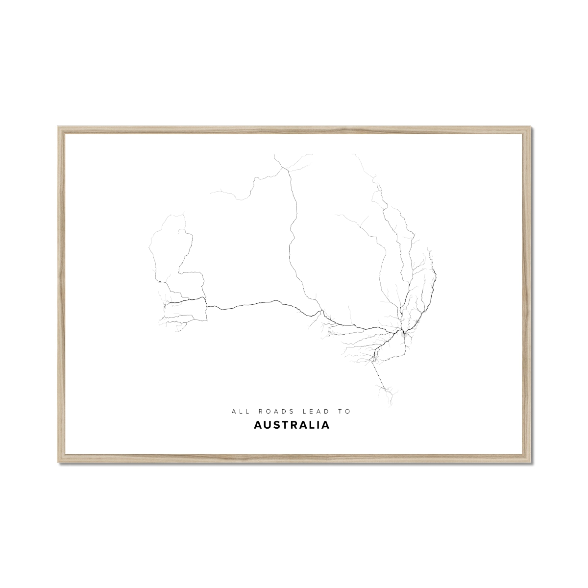 All roads lead to Australia Fine Art Map Print