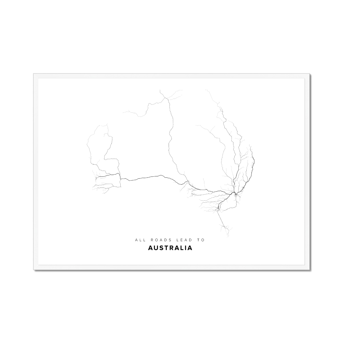 All roads lead to Australia Fine Art Map Print