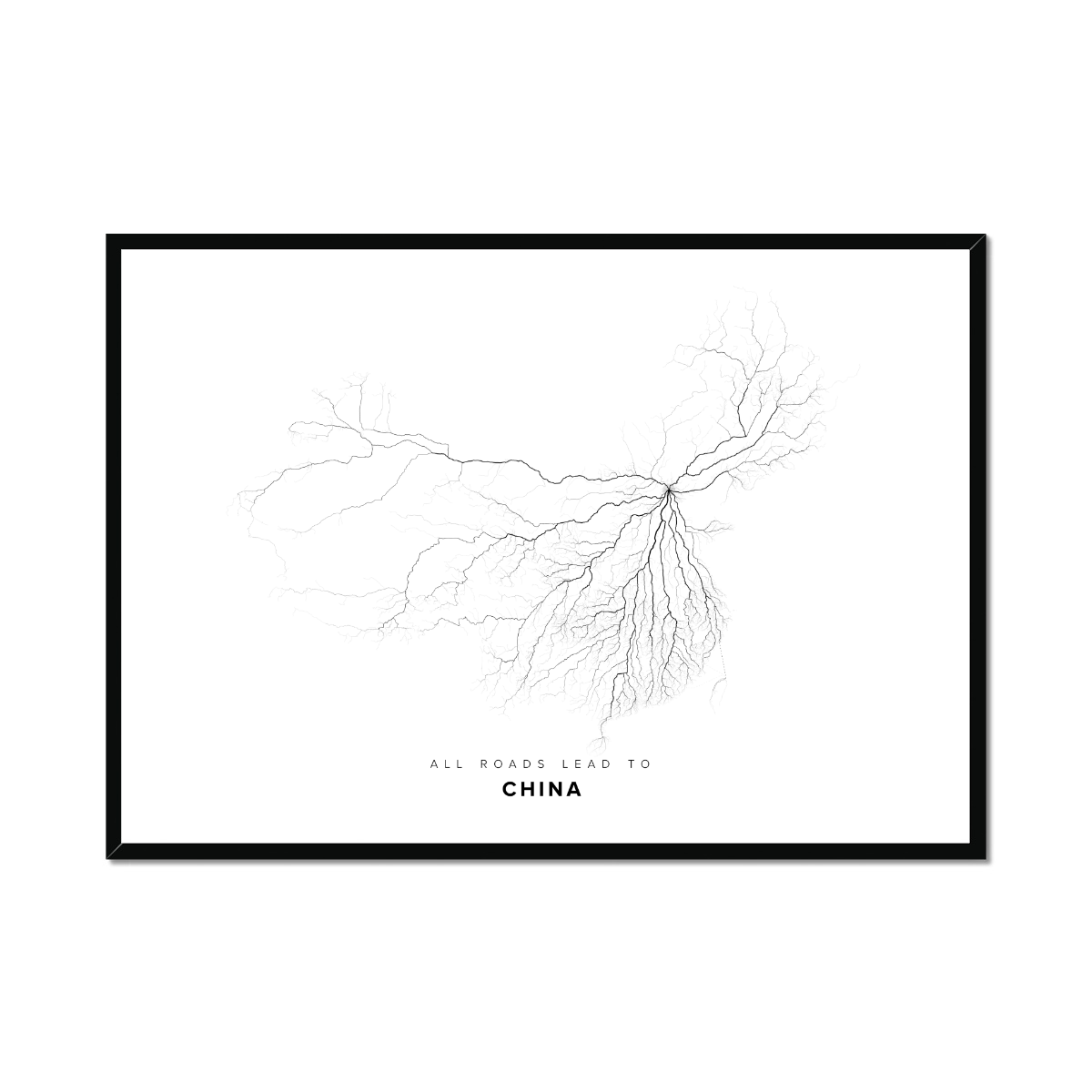 All roads lead to China Fine Art Map Print