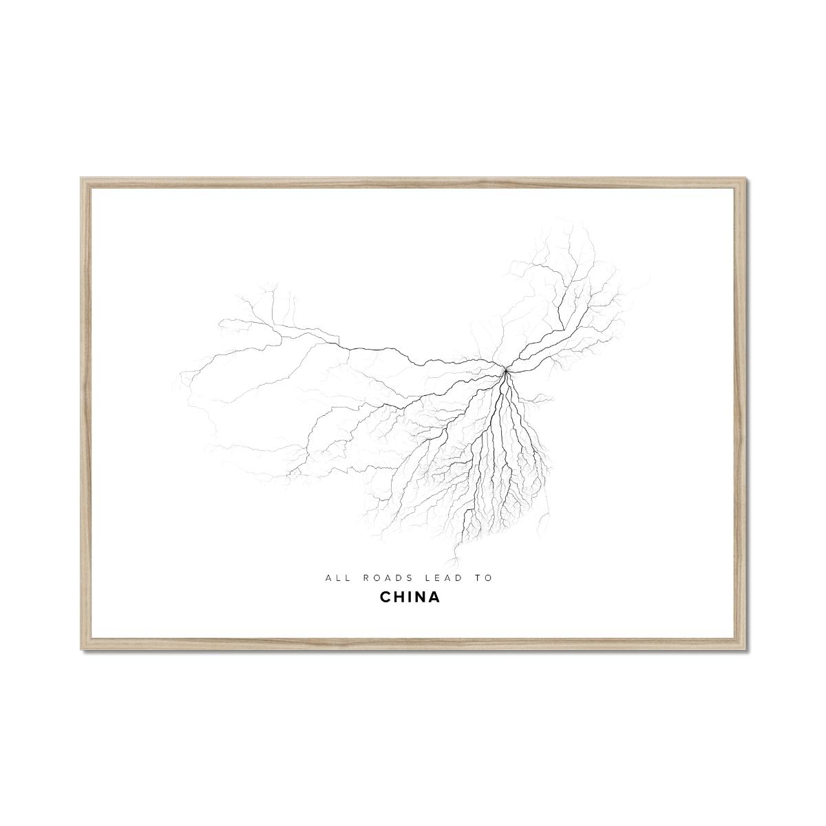 All roads lead to China Fine Art Map Print