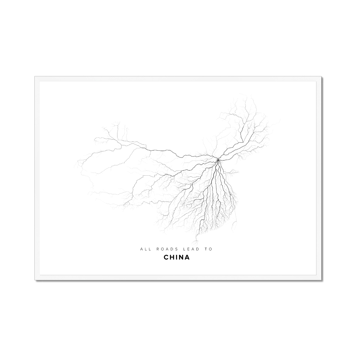 All roads lead to China Fine Art Map Print