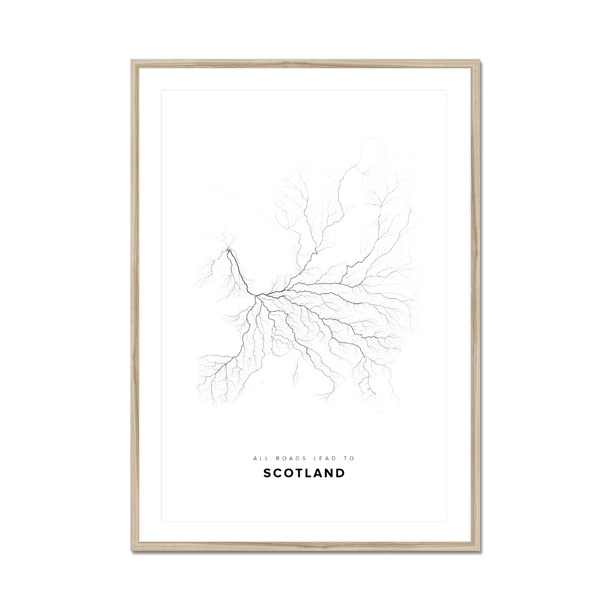 All roads lead to Scotland Fine Art Map Print