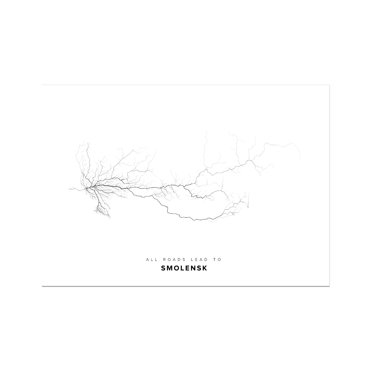 All roads lead to Smolensk (Russian Federation) Fine Art Map Print