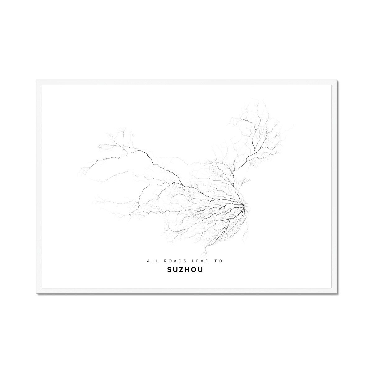 All roads lead to Suzhou (China) Fine Art Map Print