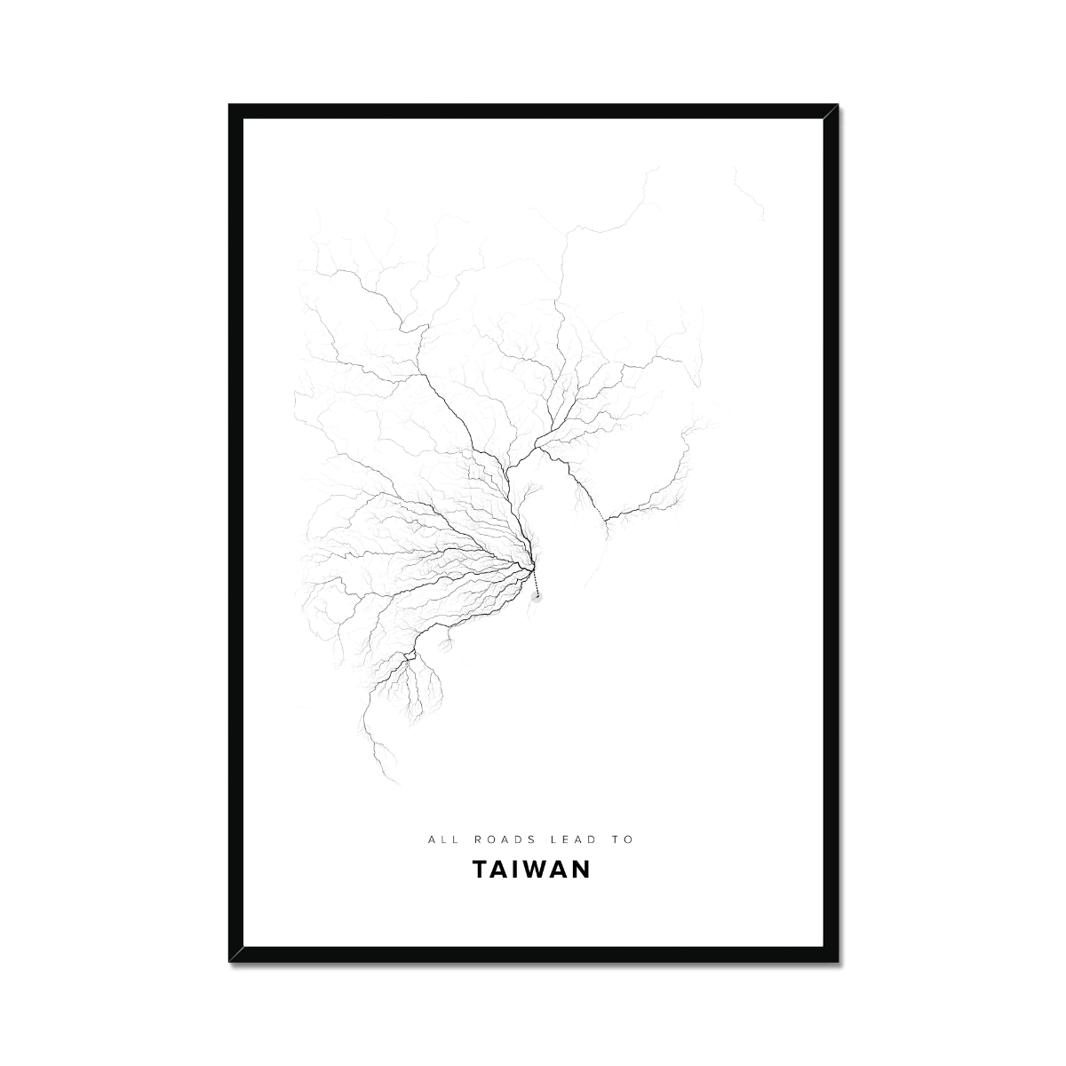 All roads lead to Taiwan Fine Art Map Print