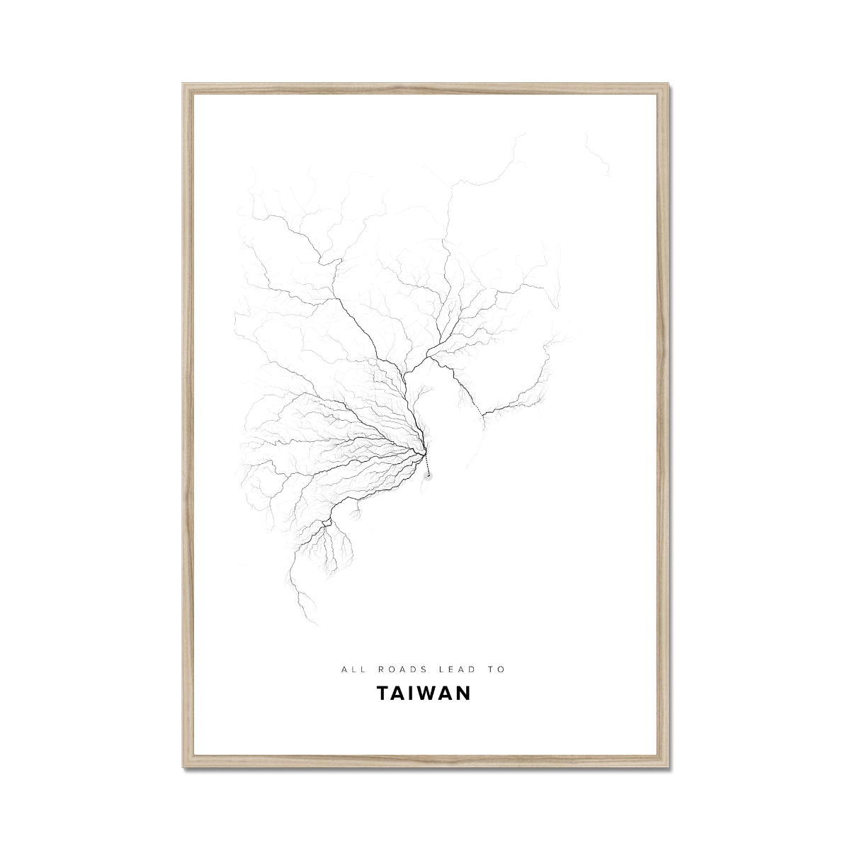 All roads lead to Taiwan Fine Art Map Print