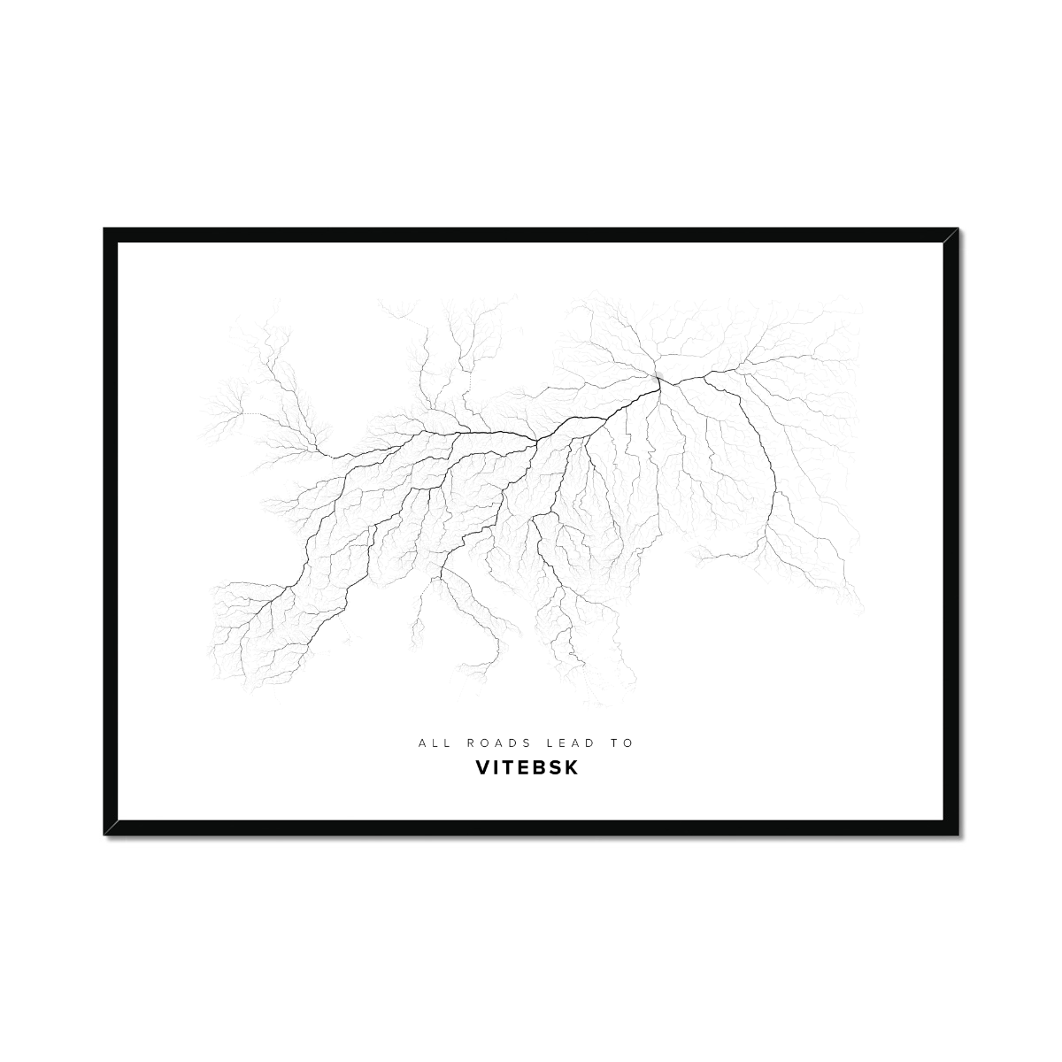 All roads lead to Vitebsk (Belarus) Fine Art Map Print