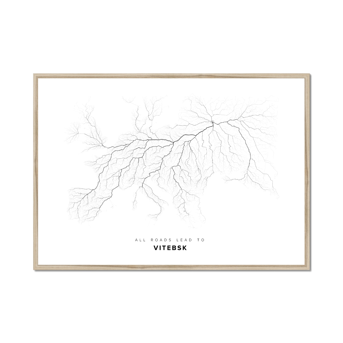 All roads lead to Vitebsk (Belarus) Fine Art Map Print