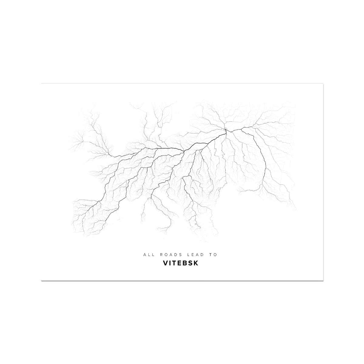 All roads lead to Vitebsk (Belarus) Fine Art Map Print