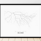 All roads lead to Billings (United States of America) Fine Art Map Print
