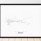 All roads lead to Bratsk (Russian Federation) Fine Art Map Print