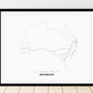 All roads lead to Brisbane (Australia) Fine Art Map Print