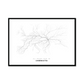 All roads lead to Chernivtsi (Ukraine) Fine Art Map Print