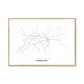All roads lead to Chernivtsi (Ukraine) Fine Art Map Print