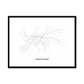 All roads lead to Częstochowa (Poland) Fine Art Map Print