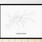 All roads lead to Częstochowa (Poland) Fine Art Map Print