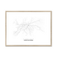 All roads lead to Częstochowa (Poland) Fine Art Map Print