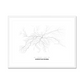 All roads lead to Częstochowa (Poland) Fine Art Map Print