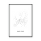 All roads lead to Düsseldorf (Germany) Fine Art Map Print