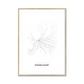 All roads lead to Düsseldorf (Germany) Fine Art Map Print