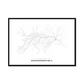 All roads lead to Dniprodzerzhyns’k (Ukraine) Fine Art Map Print
