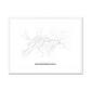 All roads lead to Dniprodzerzhyns’k (Ukraine) Fine Art Map Print