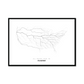 All roads lead to Eugene (United States of America) Fine Art Map Print