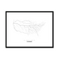 All roads lead to Eugene (United States of America) Fine Art Map Print