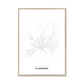 All roads lead to Florence (Italy) Fine Art Map Print