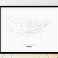 All roads lead to Frisco (United States of America) Fine Art Map Print