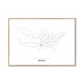 All roads lead to Frisco (United States of America) Fine Art Map Print