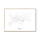 All roads lead to Galaţi (Romania) Fine Art Map Print