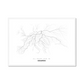 All roads lead to Gdańsk (Poland) Fine Art Map Print