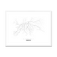 All roads lead to Gdańsk (Poland) Fine Art Map Print