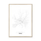 All roads lead to Graz (Austria) Fine Art Map Print