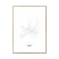 All roads lead to Graz (Austria) Fine Art Map Print