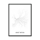 All roads lead to Great Britan Fine Art Map Print