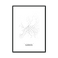 All roads lead to Hamburg (Germany) Fine Art Map Print