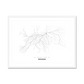 All roads lead to Hrodna (Belarus) Fine Art Map Print
