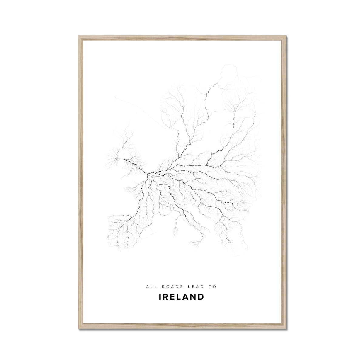 All roads lead to Ireland Fine Art Map Print