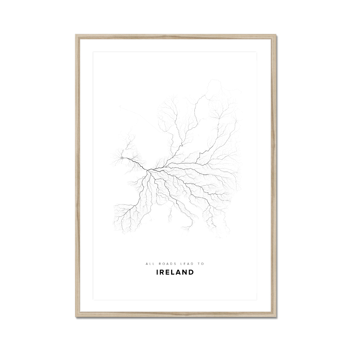 All roads lead to Ireland Fine Art Map Print
