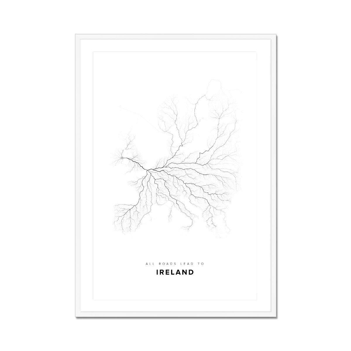 All roads lead to Ireland Fine Art Map Print