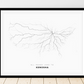 All roads lead to Kenosha (United States of America) Fine Art Map Print
