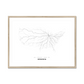 All roads lead to Kenosha (United States of America) Fine Art Map Print