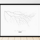 All roads lead to Kent (United States of America) Fine Art Map Print