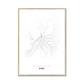 All roads lead to Kiel (Germany) Fine Art Map Print
