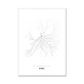 All roads lead to Kiel (Germany) Fine Art Map Print