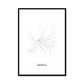 All roads lead to Krefeld (Germany) Fine Art Map Print